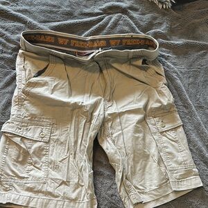 WF Free-Band Men's Light Gray Cargo Shorts 36W Never Worn